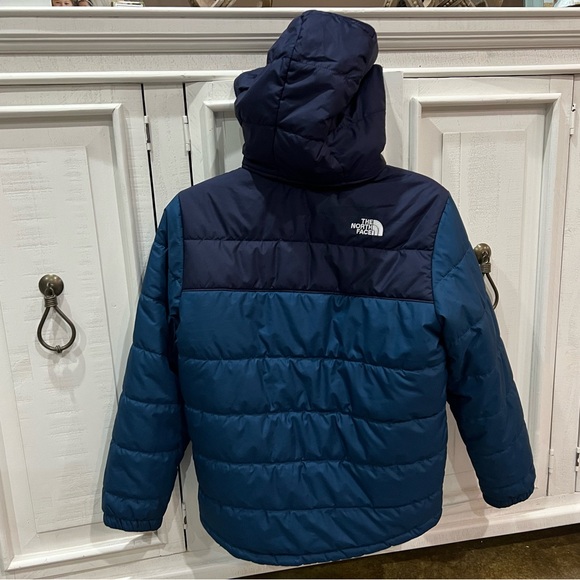 VGUC Northface boys size 14/16 Reversible Mount Chimbo Full Zip Hooded Jacket - Picture 2 of 7